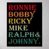 Ronnie Bobby Ricky Mike Ralph And Johnny  Poster (Voorkant)