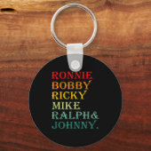 Ronnie Bobby Ricky Mike Ralph And Johnny  Sleutelhanger (Voorkant)