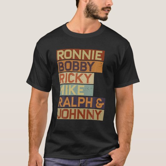 Ronnie Bobby Ricky Ralph en Johnny Mannen Women T-shirt (Voorkant)