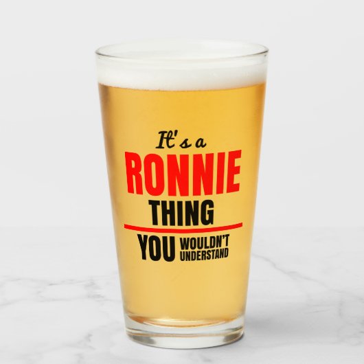 Ronnie, dat je naam niet zou begrijpen glas (Voorkant gevuld)