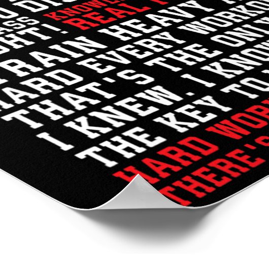 Ronnie Fitness citeert Gym Workout Bodybuilding Mo Poster (Hoek)