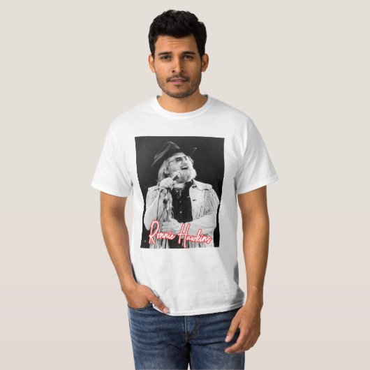 Ronnie hawkins retro t-shirt (Voorkant volledig)