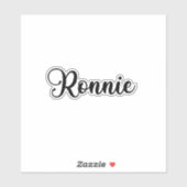 Ronnie Naam - Handgeschreven kalligrafie Sticker (Vel)
