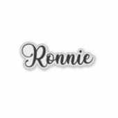 Ronnie Naam - Handgeschreven kalligrafie Sticker (Voorkant)