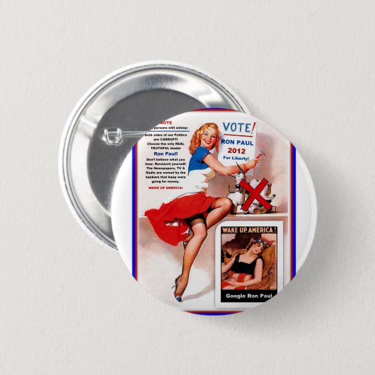 RonPAUL00.JPG Ronde Button 5,7 Cm (Voorkant /achterkant)