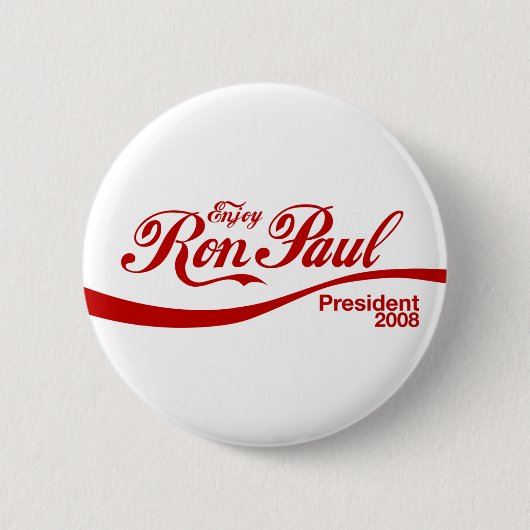 RonPaulEnjoy2008 Ronde Button 5,7 Cm (Voorkant)