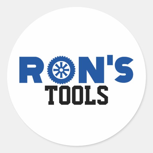Ron's Tools Classic Round Sticker (Voorkant)