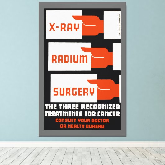 röntgen, radium, chirurgie canvas afdruk (Insitu (Houten vloer))