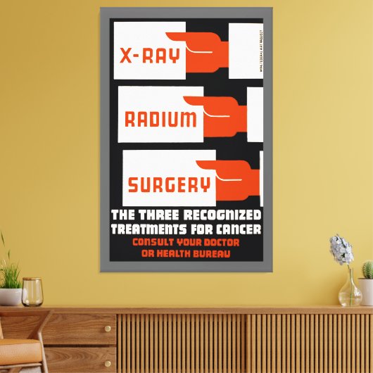 röntgen, radium, chirurgie canvas afdruk (Insitu (Woonkamer))
