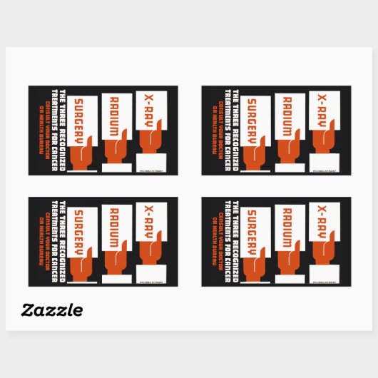 röntgen, radium, chirurgie rechthoekige sticker (Vel)