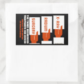 röntgen, radium, chirurgie rechthoekige sticker (Tas)