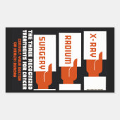 röntgen, radium, chirurgie rechthoekige sticker (Voorkant)