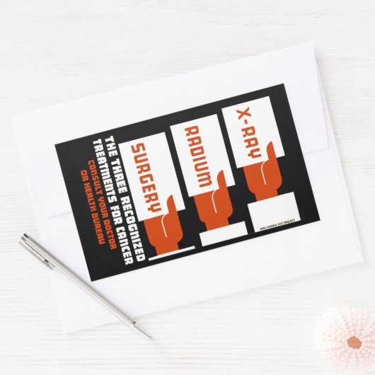 röntgen, radium, chirurgie rechthoekige sticker (Envelop)