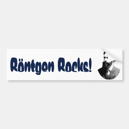 "Rontgen Rocks" Bumpersticker (Voorkant)