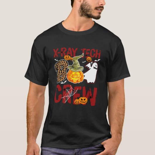 Röntgen Tech Boo Crew Halloween Röntgentechnicus M T-shirt (Voorkant)