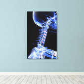 Röntgenafbeelding van de botten van de nek canvas afdruk (Insitu (Houten vloer))