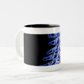 Röntgenafbeelding van de botten van de nek tweekleurige koffiemok (Voorkant links)