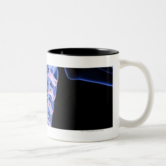 Röntgenafbeelding van de botten van de nek tweekleurige koffiemok (Rechts)