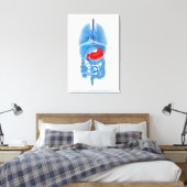 röntgenAfbeelding van inwendige organen met een st Canvas Afdruk (Insitu (Slaapkamer))