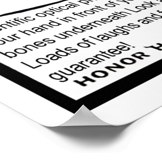 Röntgenbrillen, grappige  illustratie van de carto poster (Hoek)