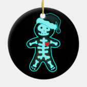 Röntgenbrood Man Skeleton Kerstmis Xra Keramisch Ornament (Achterkant)