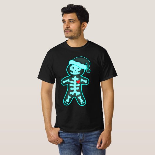 Röntgenbrood Man Skeleton Kerstmis Xra T-shirt (Voorkant volledig)
