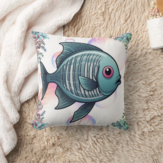 Röntgenfoto Fish Coral Print Kussen (Deken)