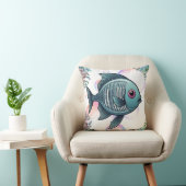 Röntgenfoto Fish Coral Print Kussen (Stoel)