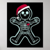 Röntgenfoto Gingerbread Man Skeleton Christmas Nur Poster (Voorkant)