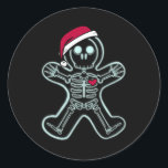 Röntgenfoto Gingerbread Man Skeleton Christmas Nur Ronde Sticker<br><div class="desc">Röntgenfoto Gingerbread Man Skeleton Christmas Nurse Xray Tech</div>