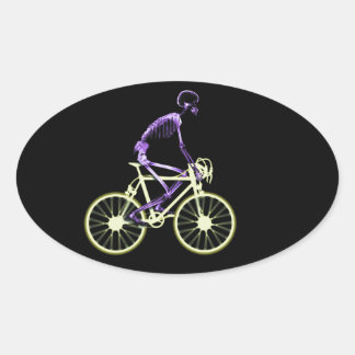 Röntgenfoto met kleurenlaserstraal ovale sticker