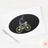 Röntgenfoto met kleurenlaserstraal ovale sticker (Envelop)