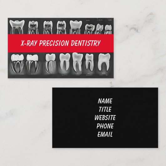 Röntgenfoto Precisie Tandarts Visitekaartje (Voorkant / Achterkant)