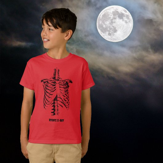 Röntgenfoto Rib Cage Grappige Halloween Kinderen A T-shirt