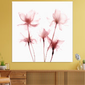 Röntgenfoto Roze Anjerbloemen Canvas Afdruk (Insitu (Woonkamer))