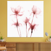 Röntgenfoto Roze Anjerbloemen Canvas Afdruk (Insitu (Woonkamer))