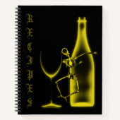 Röntgenfoto Skeleton Wijnfles Recept Boek - Geel (Voorkant)