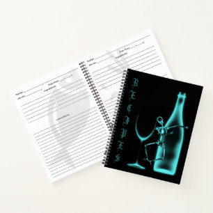 Röntgenfoto Skeleton wijnfles Receptenboek - Blauw Notitieboek