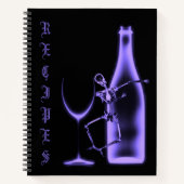 Röntgenfoto Skeleton Wijnfles Receptenboek - Indig Notitieboek (Voorkant)