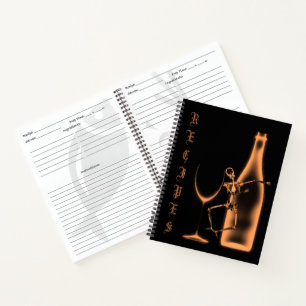 Röntgenfoto Skeleton wijnfles Receptenboek - Sinaa Notitieboek