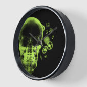 Röntgenfoto Skull & Clock Onderdelen - Lime Green (Hoek)