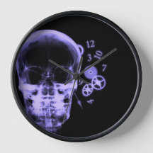 Röntgenfoto Skull & Clock Onderdelen - Paarse