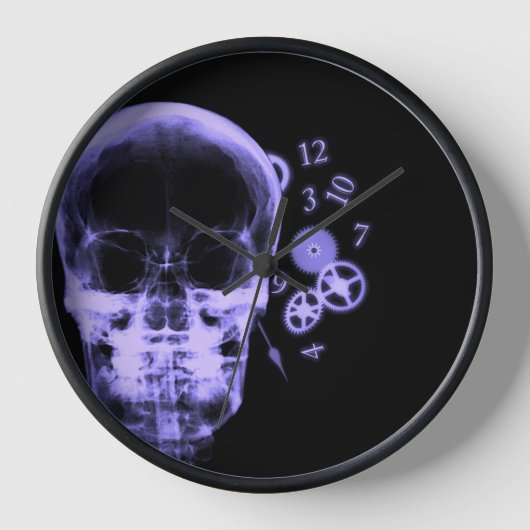 Röntgenfoto Skull & Clock Onderdelen - Paarse (Voorkant)