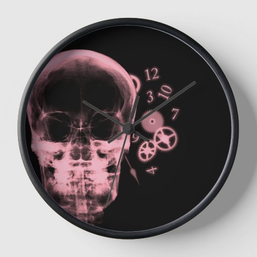 Röntgenfoto Skull & Clock Onderdelen - Rood (Voorkant)