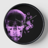Röntgenfoto Skull & Clock Onderdelen - Roze (Voorkant)