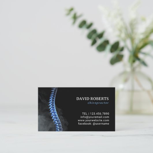 röntgenfoto van chiropractor-chipset afsprakenkaartje (Staand voorkant)