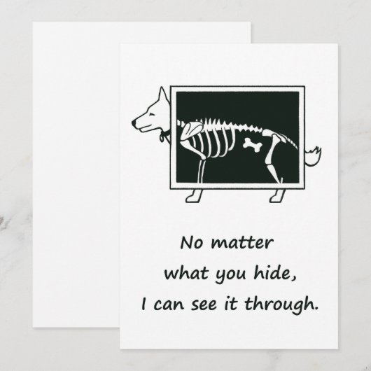 Röntgenfoto van hond feestdagenkaart (Voorkant / Achterkant)