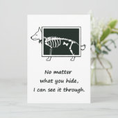 Röntgenfoto van hond feestdagenkaart (Staand voorkant)