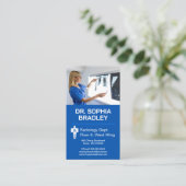 Röntgenfoto van patiënt door radioloog visitekaartje (Staand voorkant)