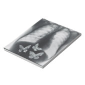 Röntgenfoto van vlinders in de maag notitieblok (Linkerzijde)